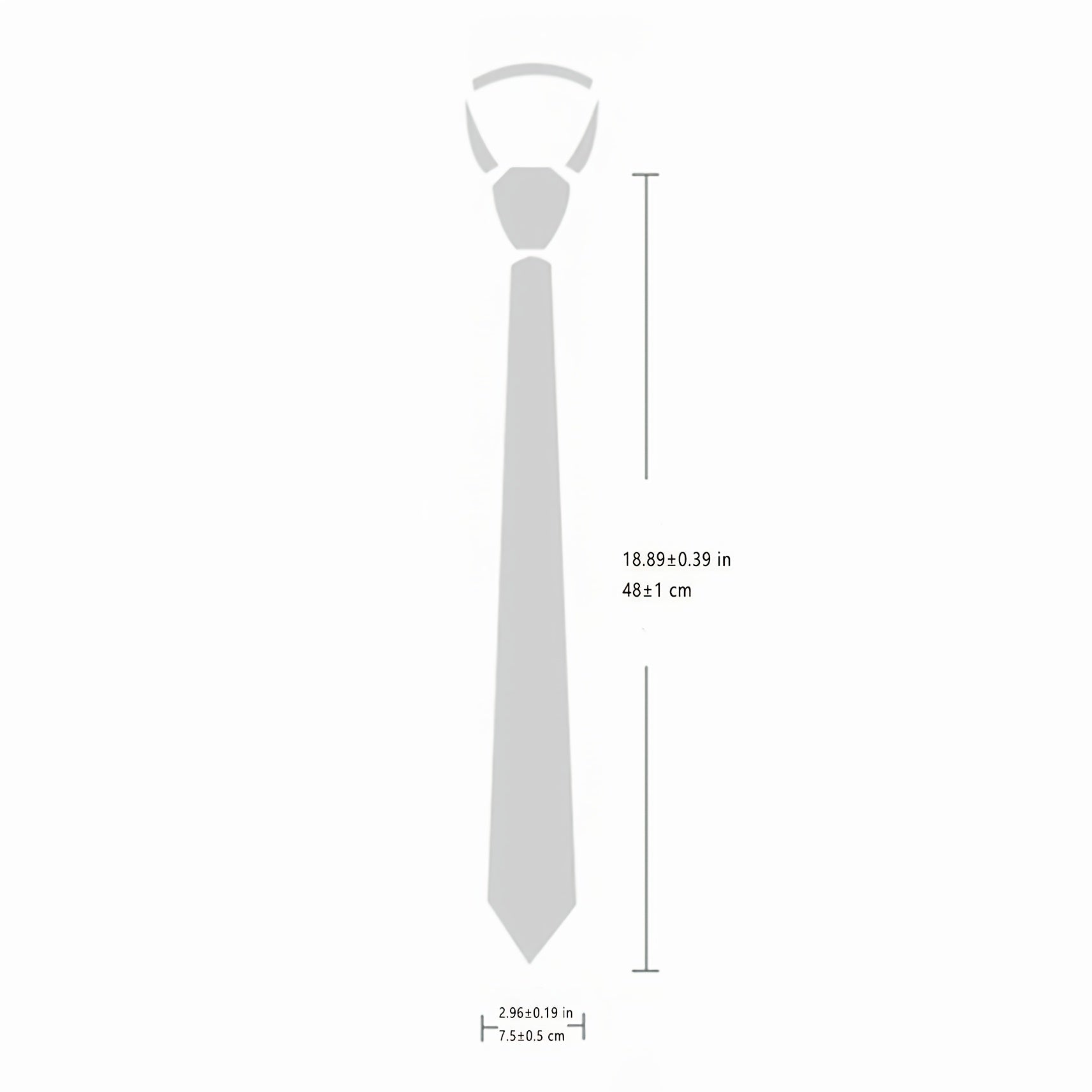 Men's Zipper Tie Knotless Tie, 96in Length
