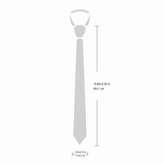 Men's Zipper Tie Knotless Tie, 96in Length