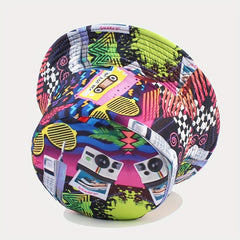 Nostalgic Cassette Pattern Fisherman Hat for Men