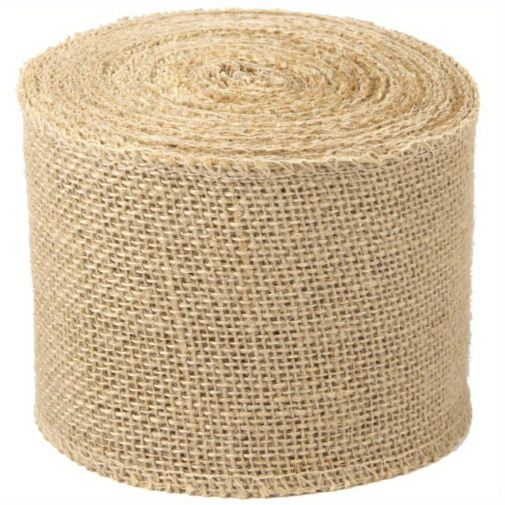 10cm Wide Burlap Fabric Ribbon 11 Yards DIY Ribbon Decoration Wedding Party