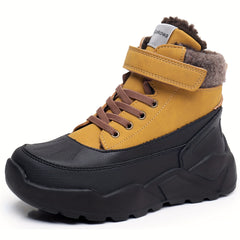 Kids Hiking Boots Plush Lining Durable Non Slip Snow Boots