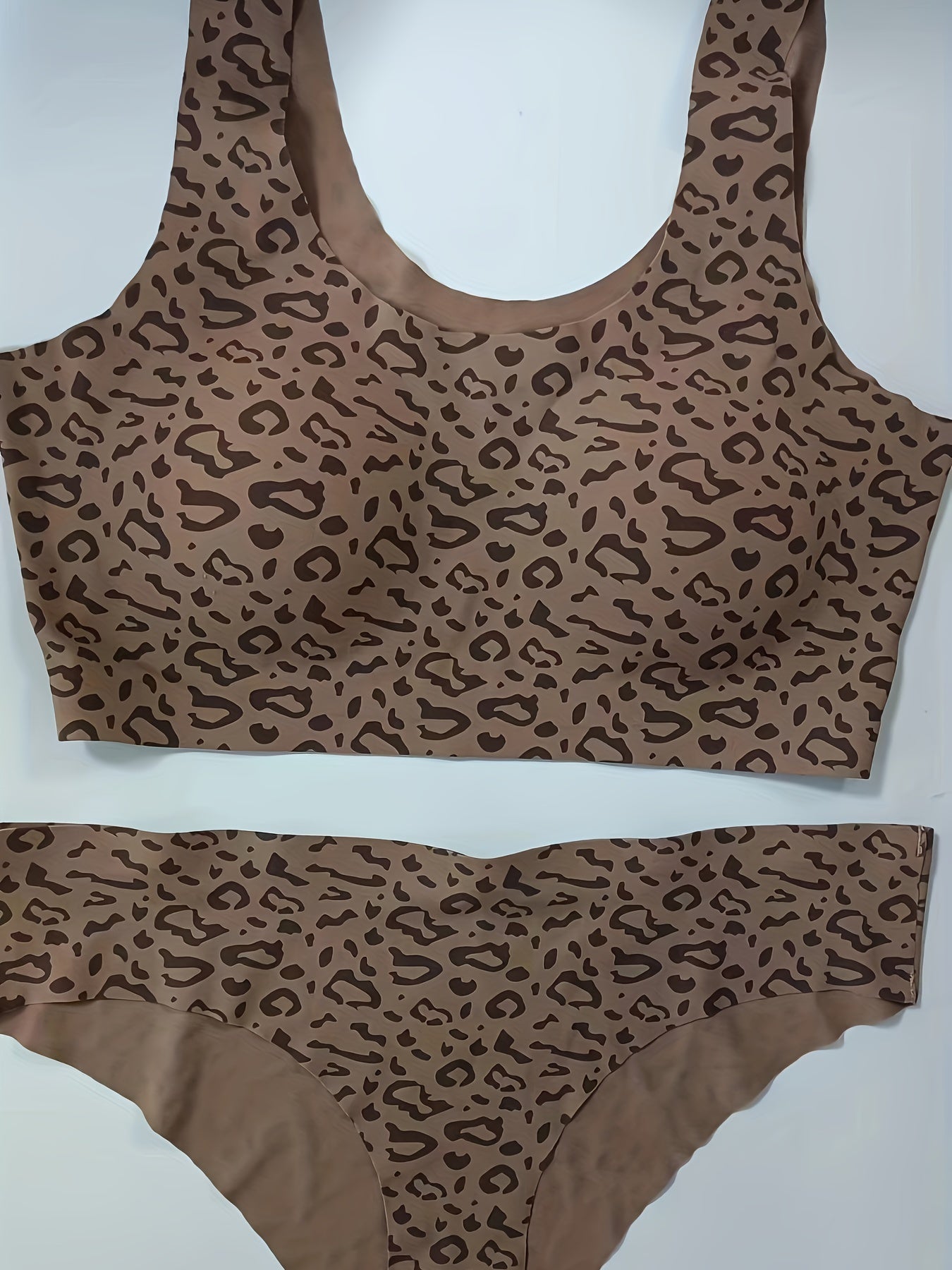 Leopard Lingerie Set - Wireless Bra & Panties