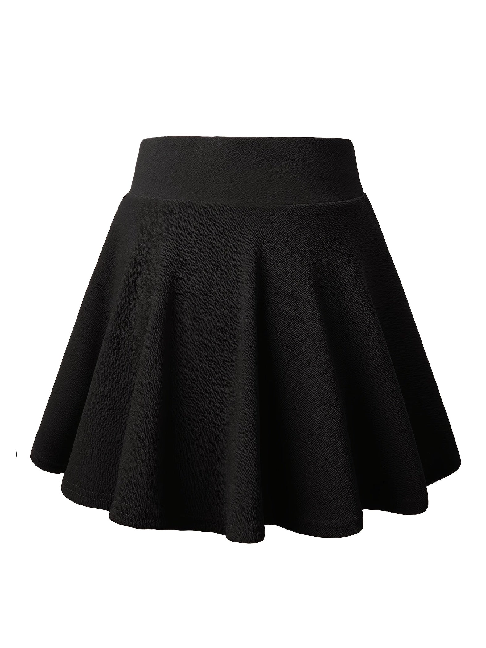 High Waist Solid Skort For Skating Women's Clothing