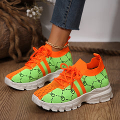 Women's Outdoor Platform Running Shoes Breathable Lightweight Sneakers