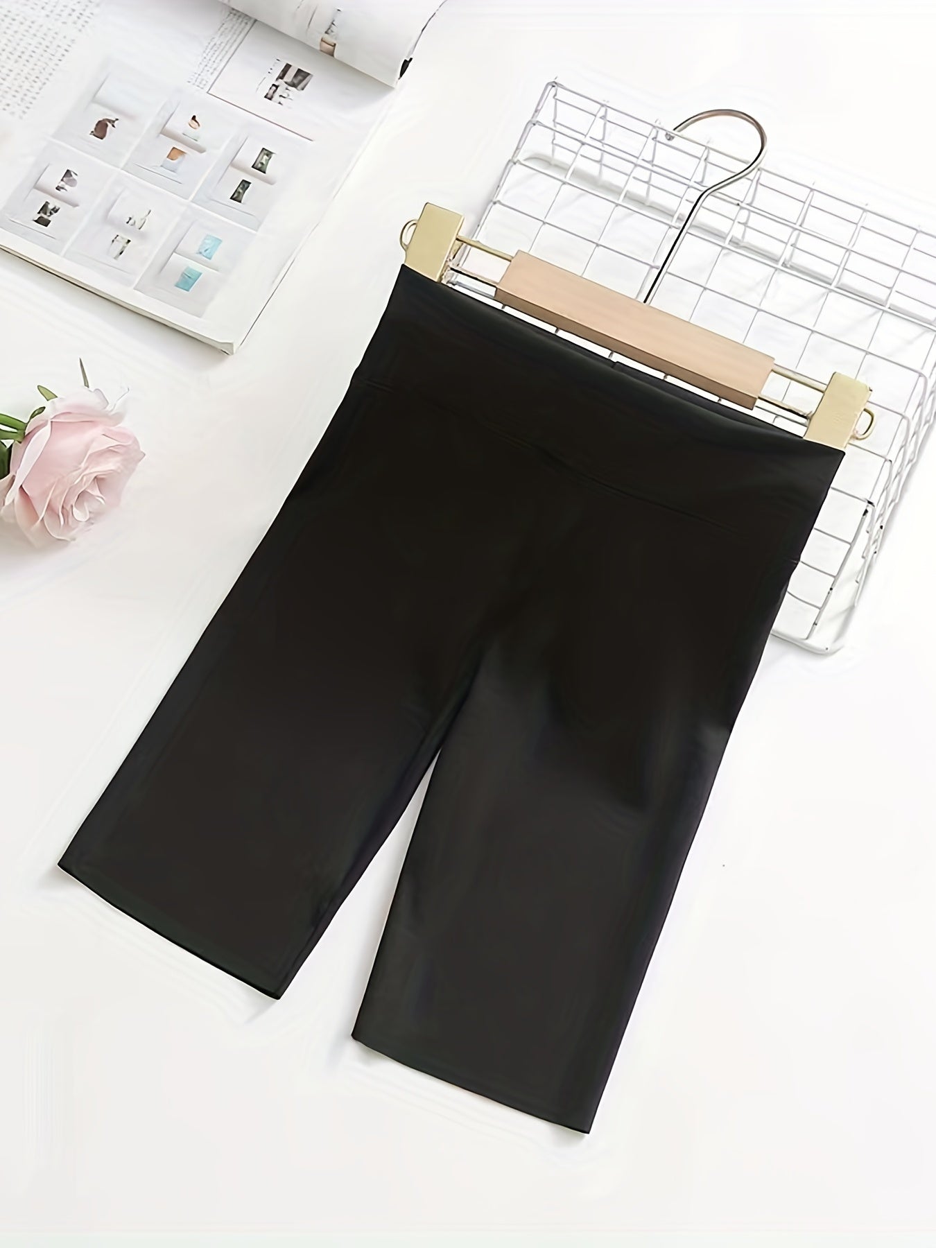 Girls High Waist Yoga Shorts for Summer Sports