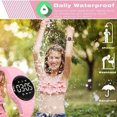 Outdoor Sport Kids LED Digital Watch with Step Counter Calories Distance Tracker