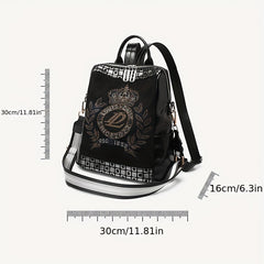 Rhinestone Decor Rucksack Women's Storage Bag