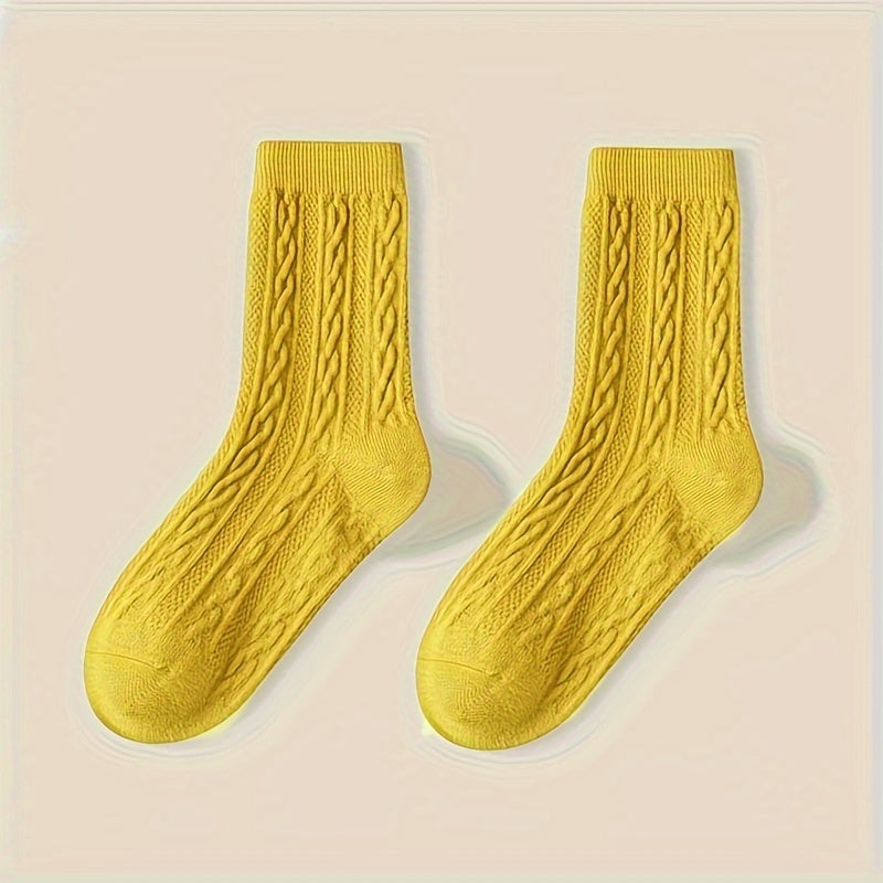 3 Pairs Men's Crew Socks Breathable Comfortable All Seasons Outdoor Wear