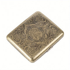 Metal Vintage Cigarette Box Portable Thickened Tobacco Case Holder