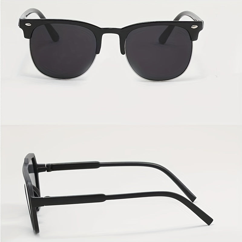 Y2K Half Frame Sunglasses Sun Protection Party Gift Travel Accessories