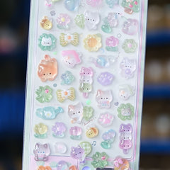 300 Cartoon Animal 3D Stickers Pastel Colors - Phone Cases Journals & Crafts