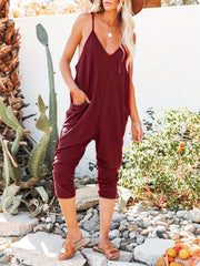 Solid Loose Cami Jumpsuit Casual Every Jumpsuit Women's Clothing