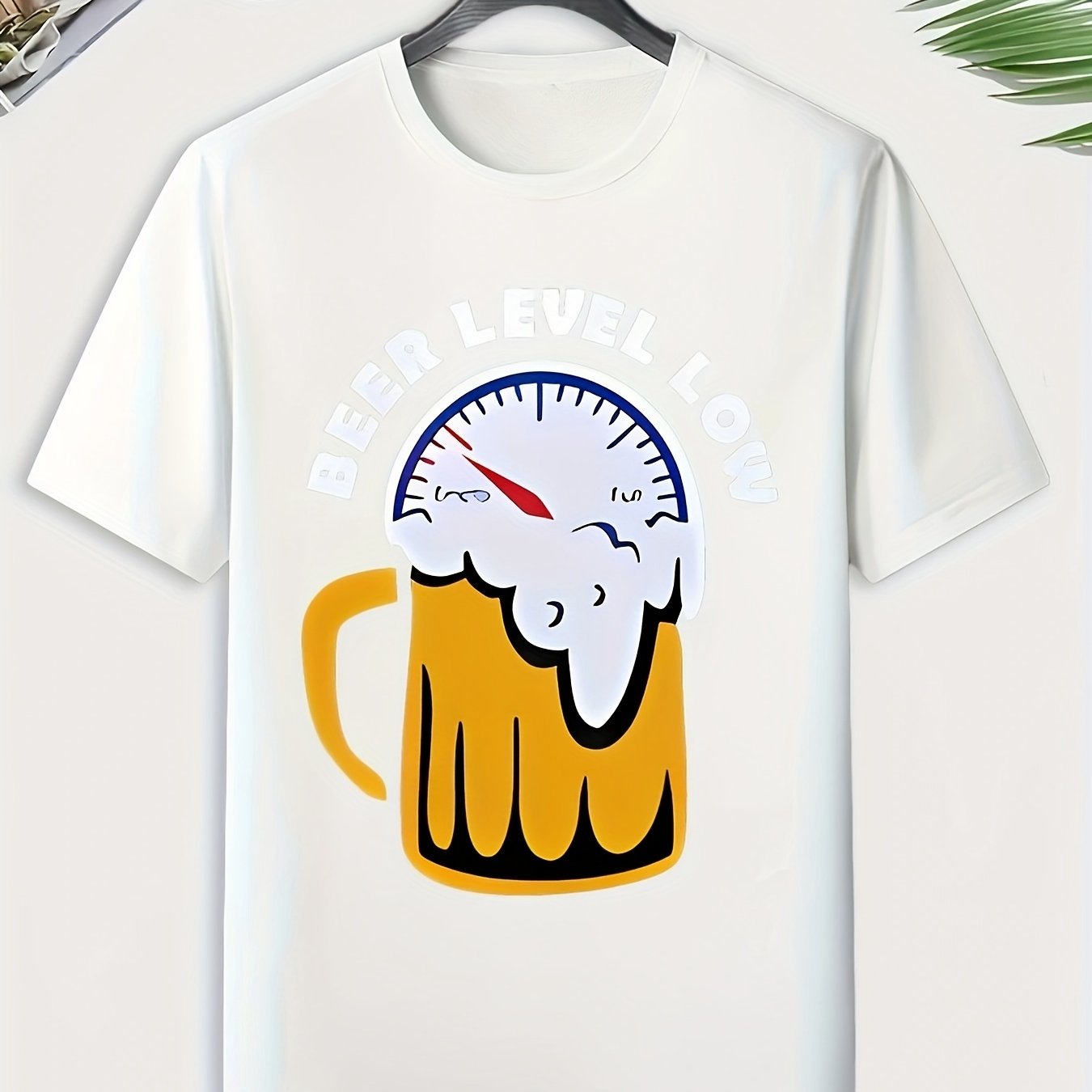 Men's Beer Level Low Comfy T-shirt for Outdoor Summer