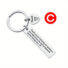 Stainless Steel Keychain Holiday Pendant
