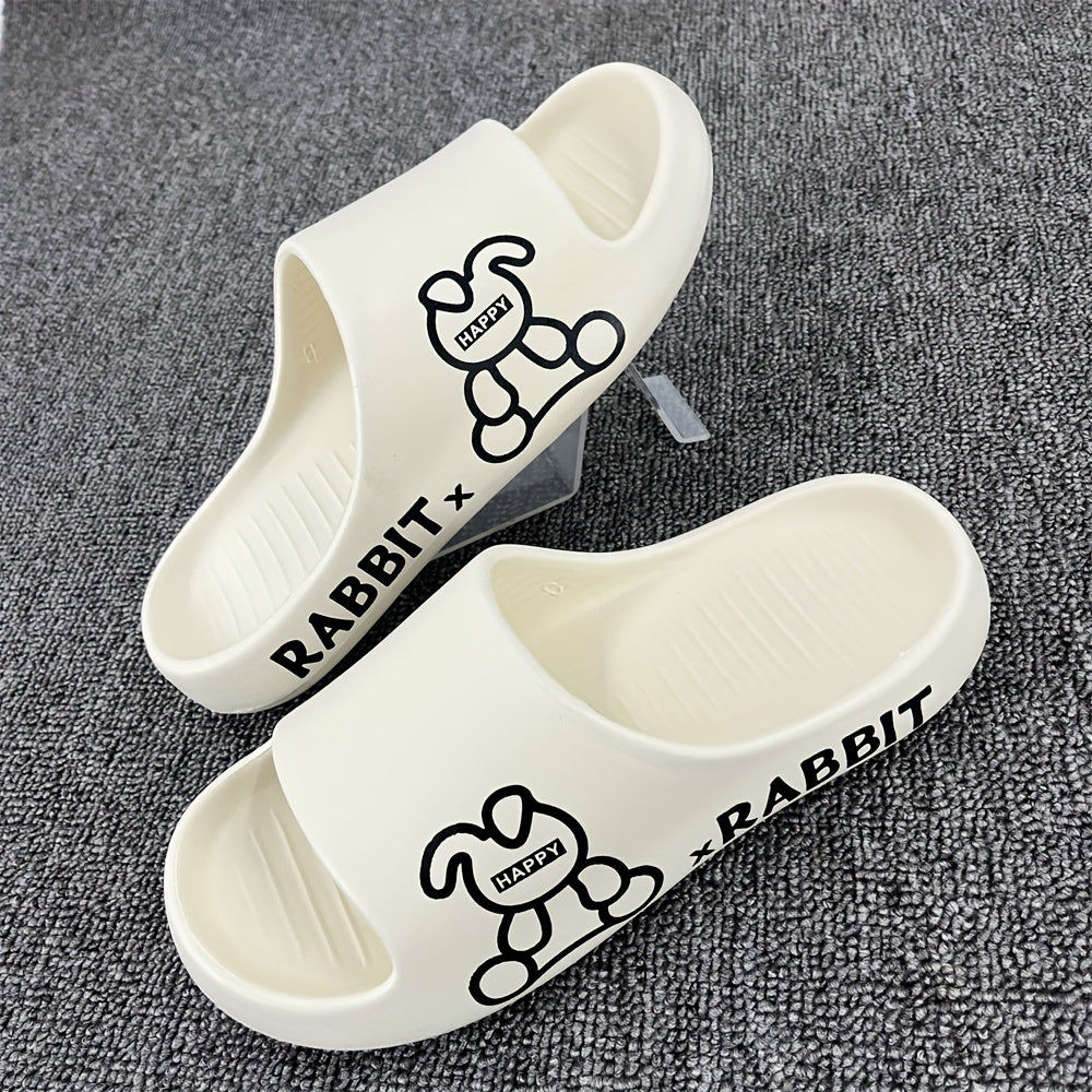 Men's Rabbit Bunny Non Slip Slides Casual Walking Slippers