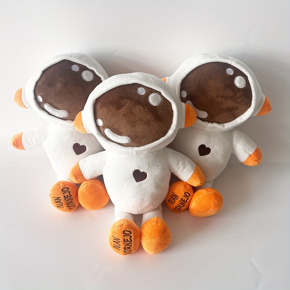 Ivan Cornejo Astronaut Plush Toy Bear Brown/Orange Smiling Face Soft Fluffy