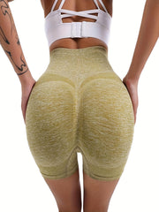 4pcs Seamless High Waisted Butt Lifting Yoga Shorts