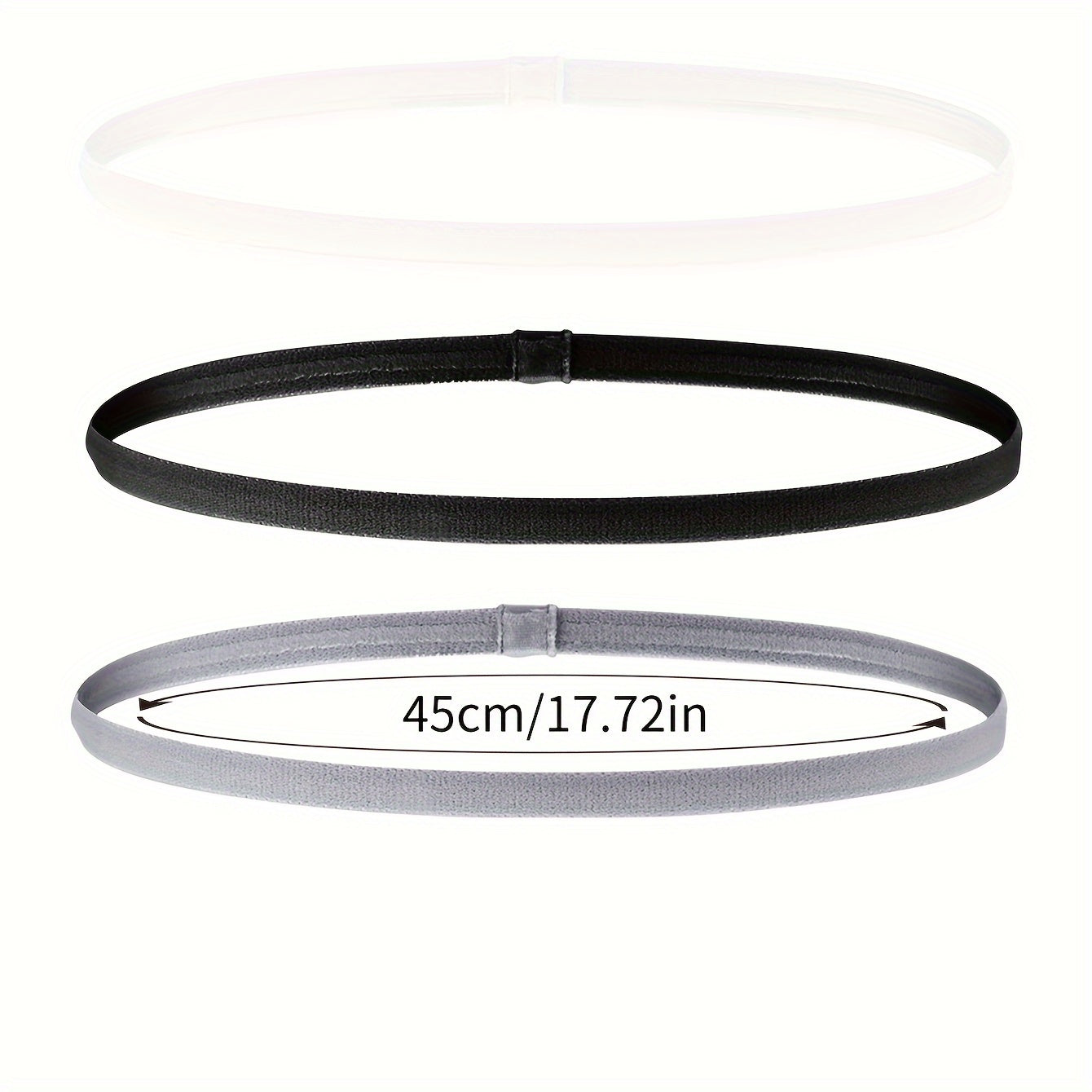 3pcs Solid Sports Headband Yoga Non slip Elastic Yoga Headband