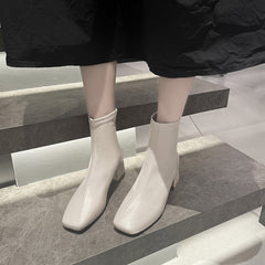 Chunky Heel Ankle Boots for Women