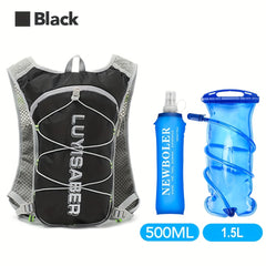 Reflective Sports Backpack w/Water Bag & Bottle