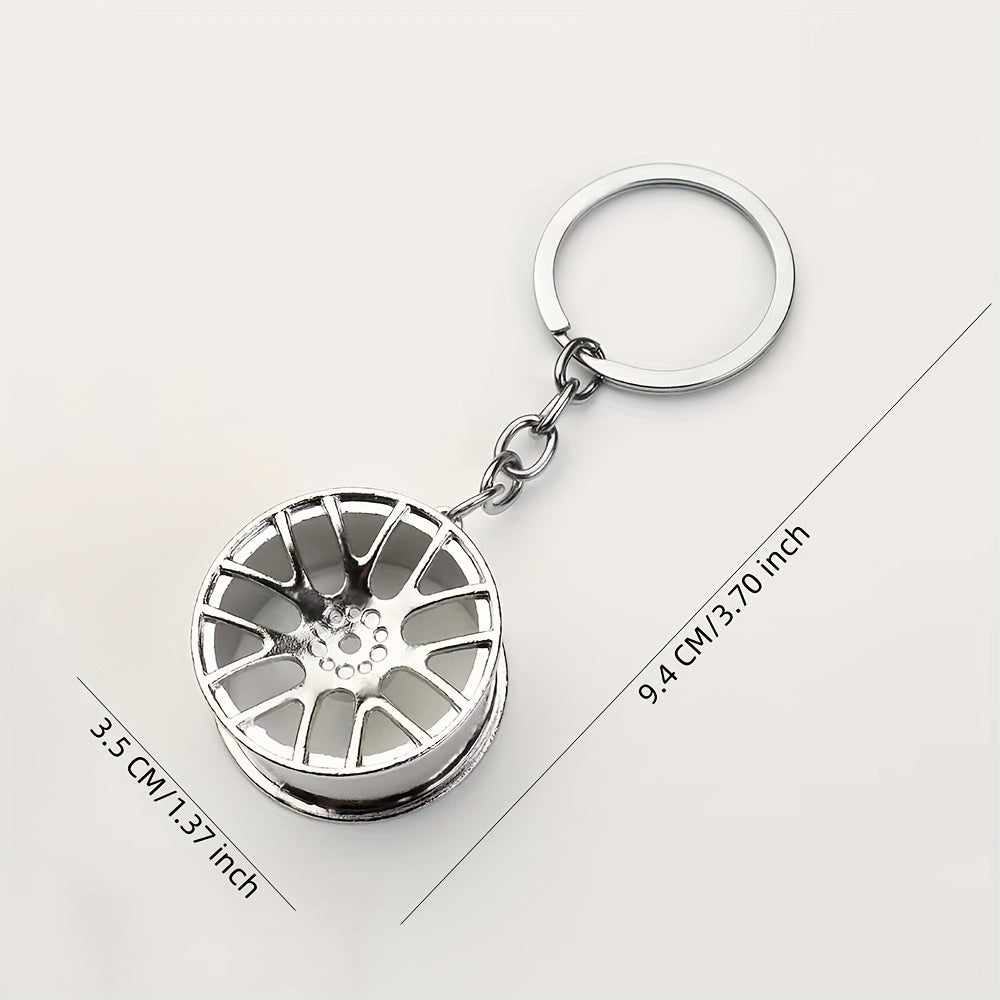 Stylish Car Wheel Hub Keychain