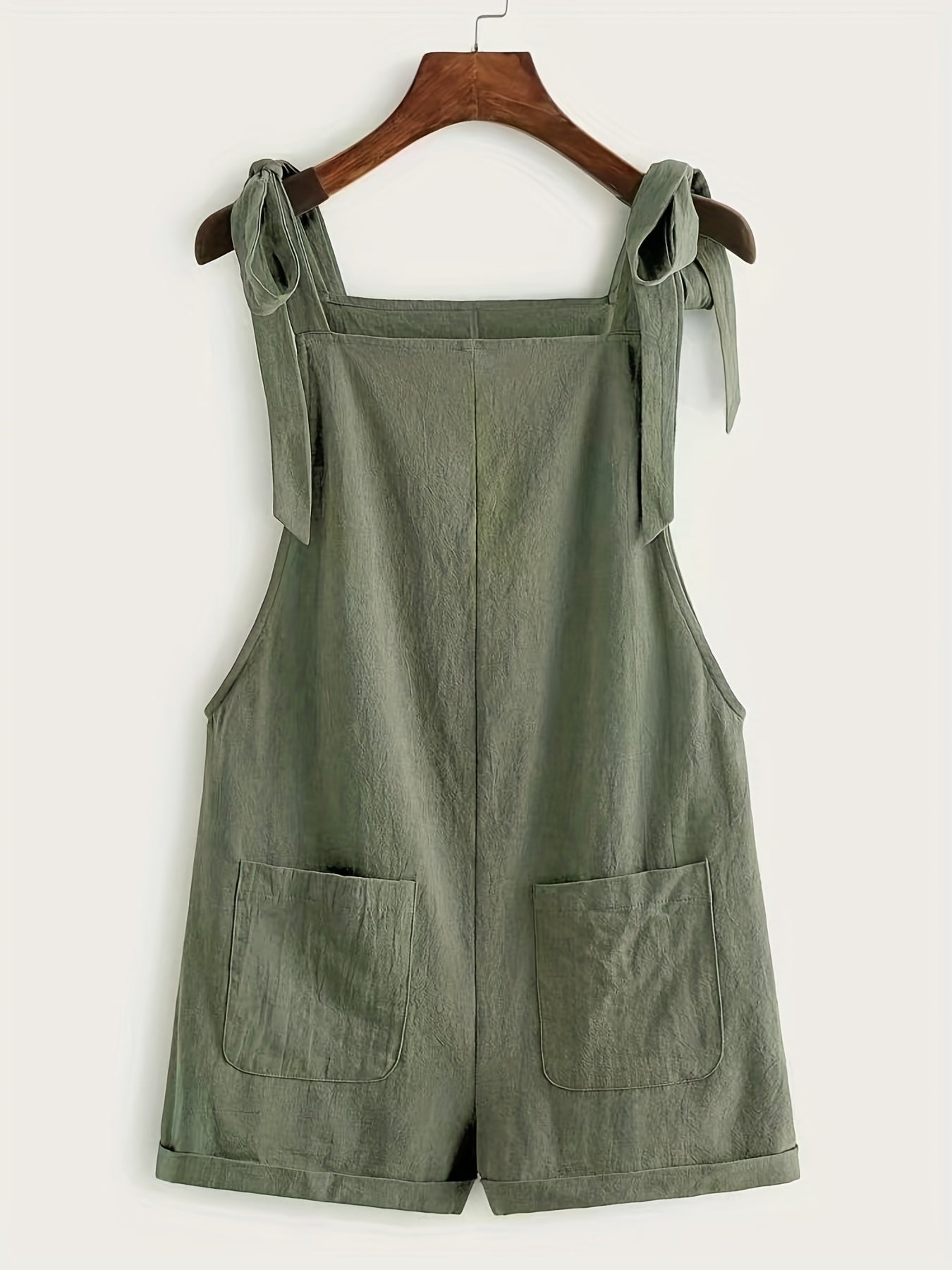 Patch Pocket Jumpsuit Casual Loose Fit Spring Summer Women's Clothing
