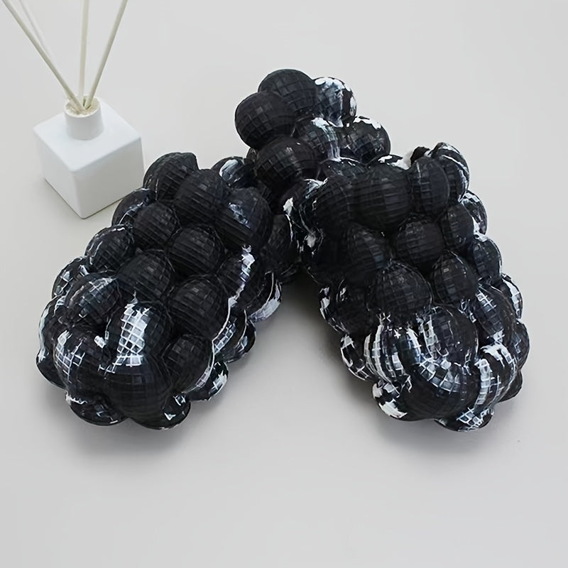 Men's Massage Bubble Slides Non-Slip Spa Slippers