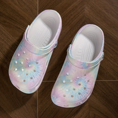 Women's Tie Dye Clogs Lightweight Soft Sole Garden Shoes