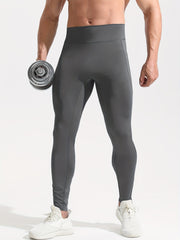 Men's Breathable Compression Leggings with Pocket for Outdoor Training
