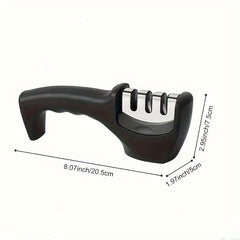 Portable 3 Section Kitchen Scissor Sharpener for Outdoor Camping Cooking