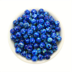 50pcs 8mm Double Multicolor Acrylic Beads Round Pearl Beads for Jewelry Making