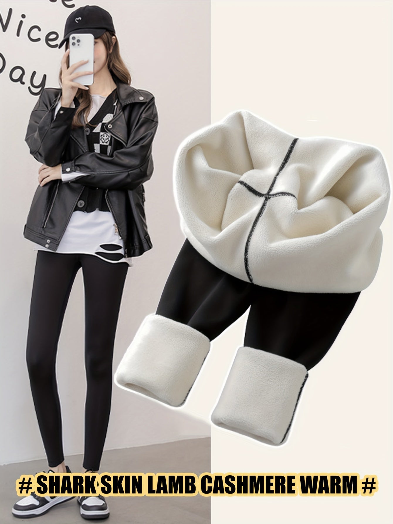 Warm Fleece Fitness Leggings High Waist Yoga Pants