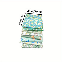 8pcs Cotton Twill 100 Quilt Pieces Rag Doll Small Clothes Fabric Set