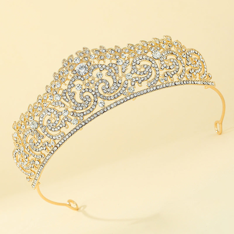 Vintage Bridal Glitter Tiara Crown Wedding Bride