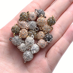 5Pairs Rhinestone Pendants Magnet Connected Clasps for Jewelry Making