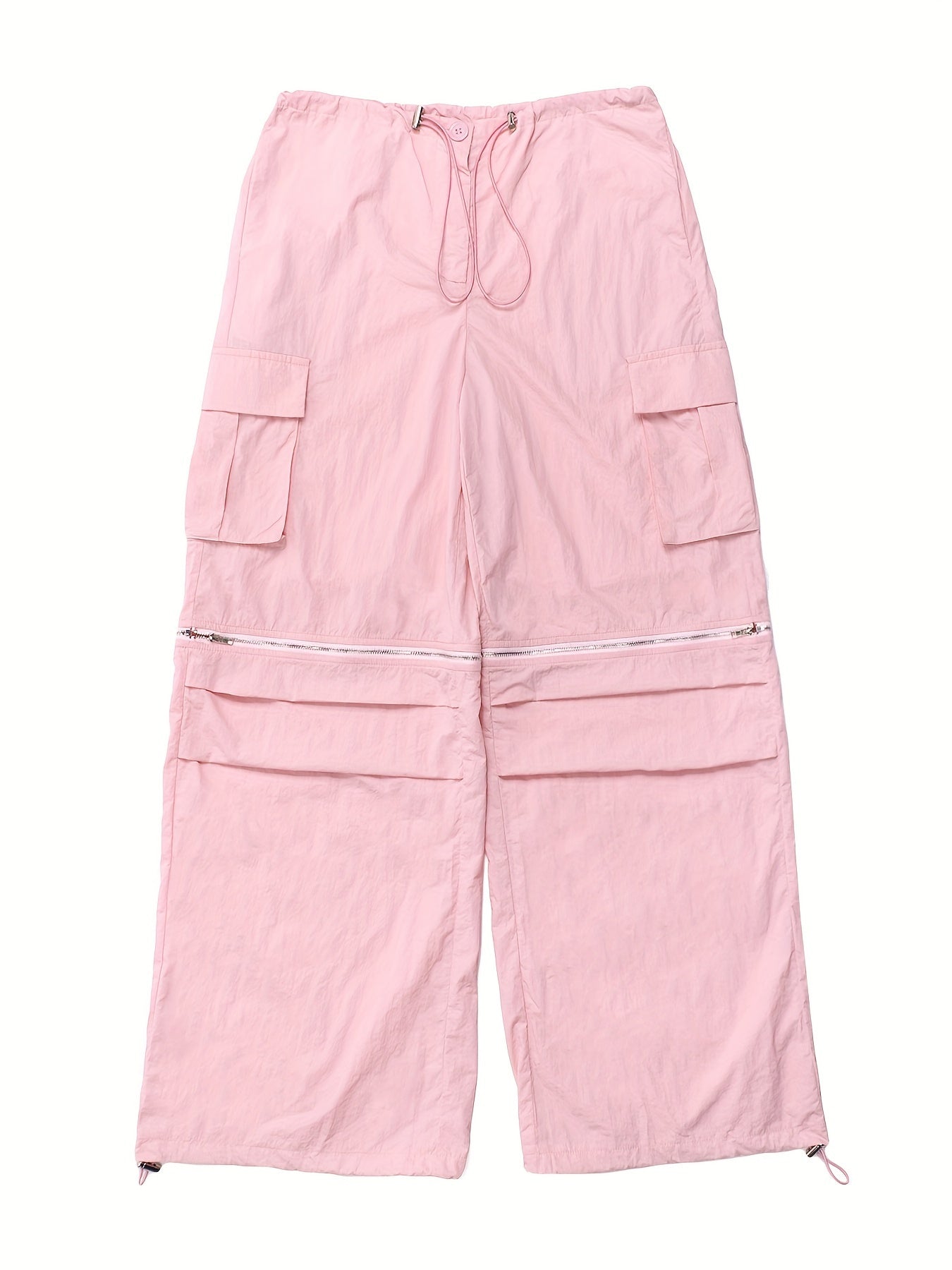 Loose Cargo Pants with Zip Pocket - Street Style