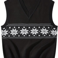 Men's V Neck Sweater Vest for Spring and Autumn