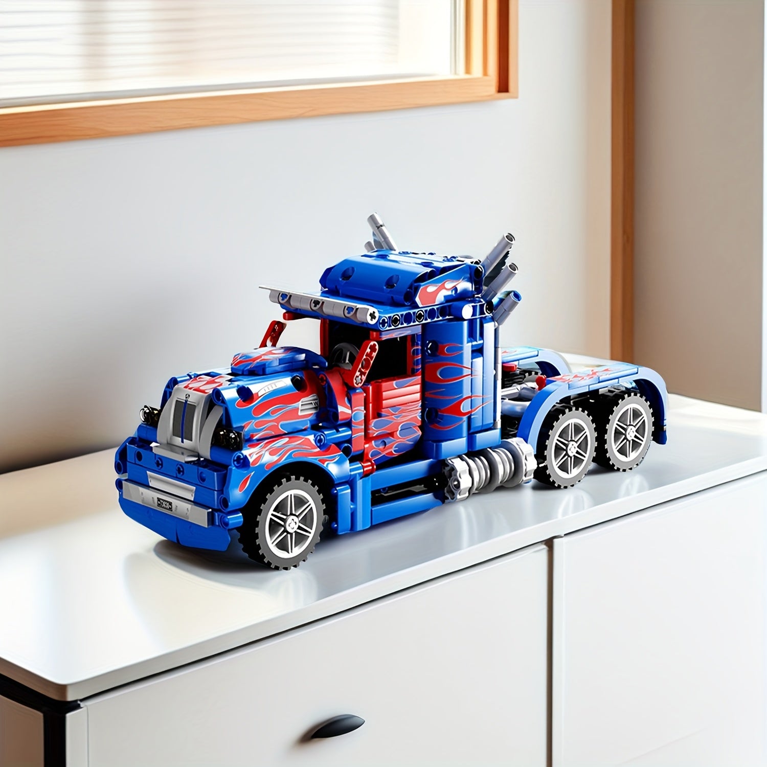 Die Cast Truck Building Blocks Toy Model with Fire Truck & Airplane Detail