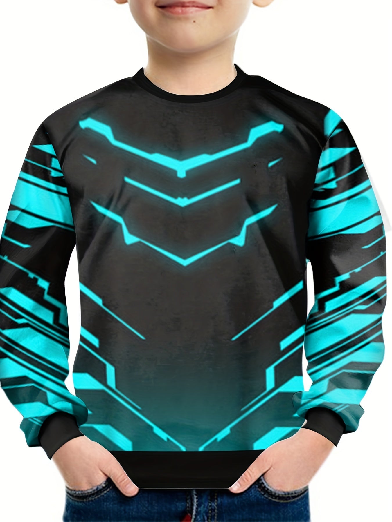 Teens Radiant 3D Print Sweatshirt Kids Casual Pullover Street Wear