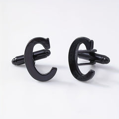 Alloy Cufflinks For Men With Shirts - A-Z English Letters