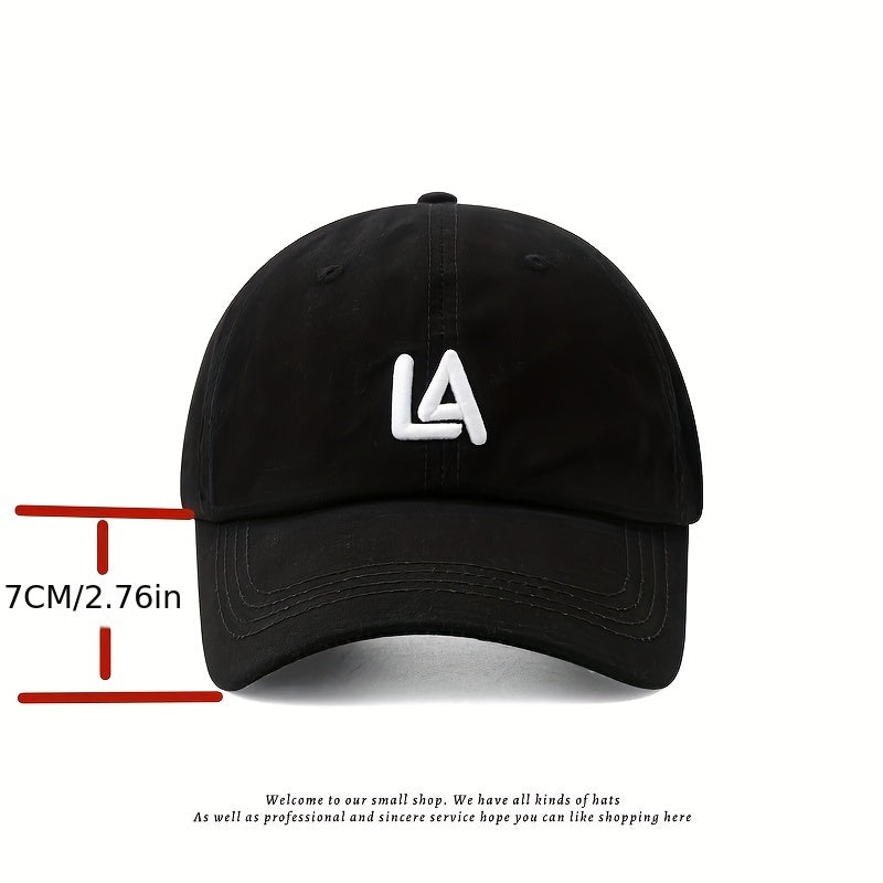 LA Embroidery Baseball Cap Unisex Dad Hats Adjustable Sun Hat for Women