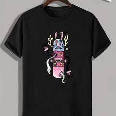 Anime Cartoon Print Men's Graphic T shirt Casual Comfy Tees For Summer