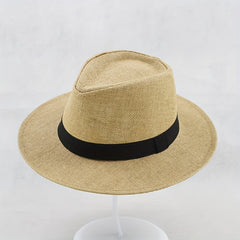 Vintage Jazz Fedora Cap Sun Hat Straw Hats Unisex Beach Hats