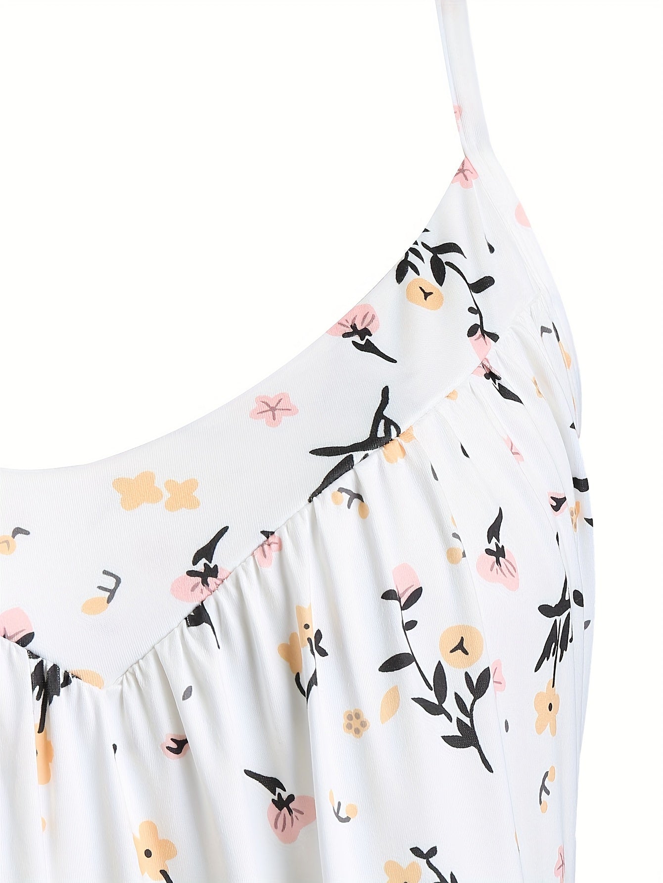Ditsy Floral Print V Neck Cami Sleep Dress