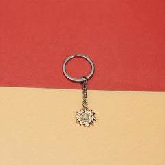 Sunflower Flower Alloy Key Chain Retro Keychain Keyring Pendant