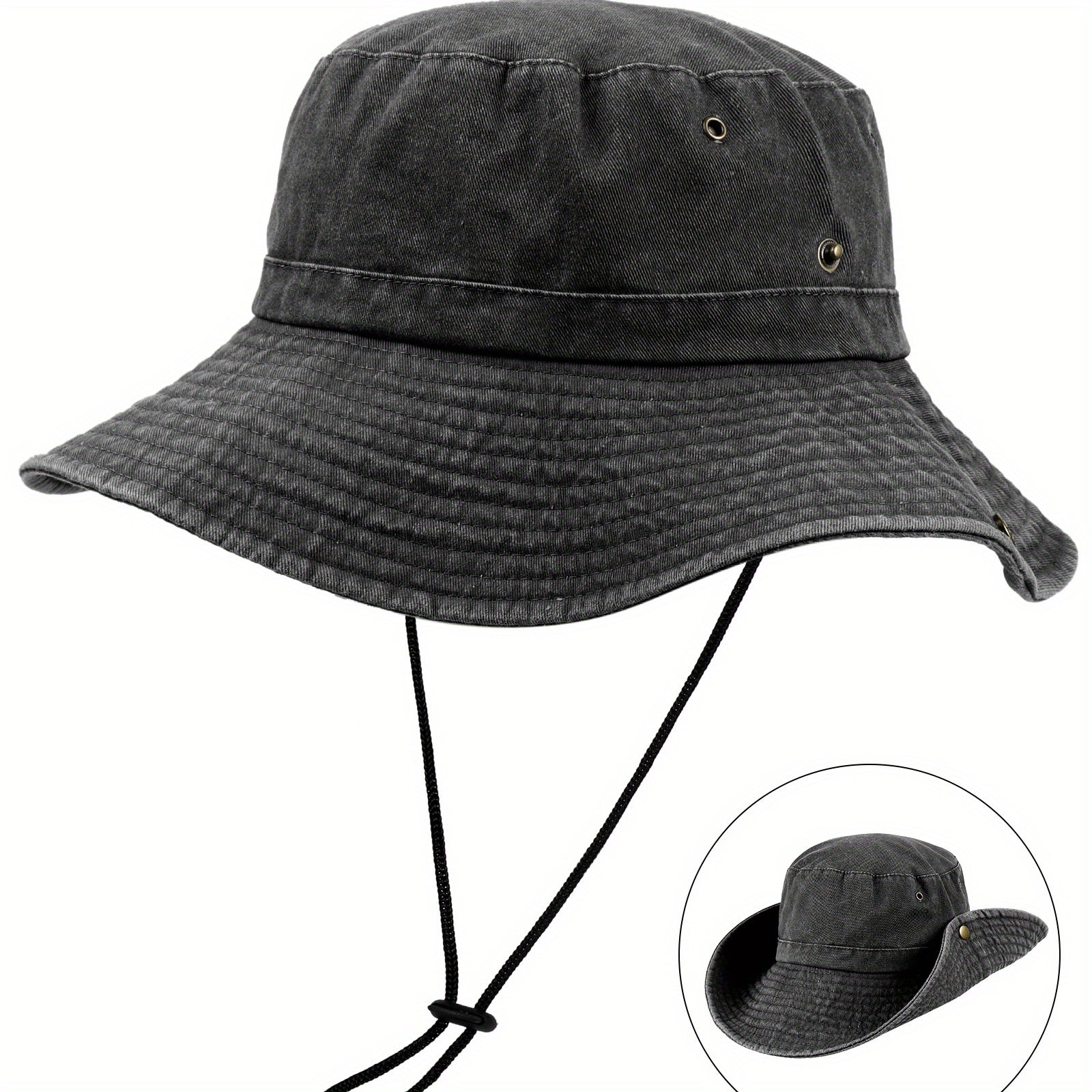 Wide Brim Bucket Sun Hat Packable Beach Hat for Women Men