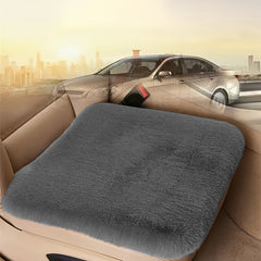 Grey Car Seat Cushion Winter Plush Short Hair Non-slip Cushion