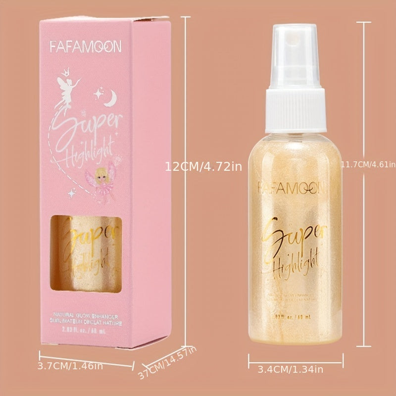 Radiant Body Highlight Spray Fine Glittery Shimmer Iridescent Stage Makeup