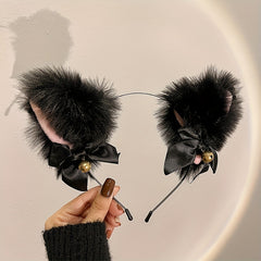 Halloween Cat Ears Cosplay Costume Bow Tie Headband
