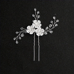 Crystal Flower Beaded Hairpin Bridal Wedding Party Favor Decorations